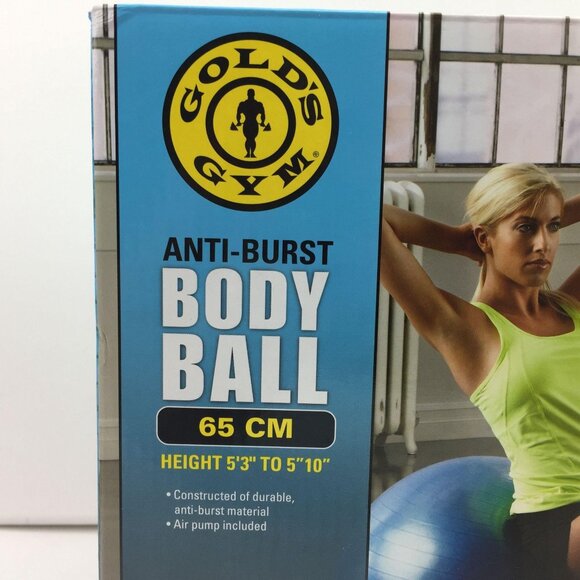 Golds Gym Anti-Burst Body Ball 65 CM For Core Flexibility Includes Pump Chart - Picture 3 of 13